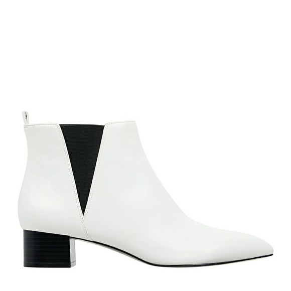 nine west white booties